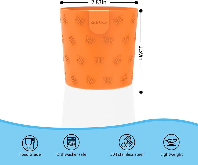 Rich&Ray Magnetic Cup Sleeve, 8oz Reusable Silicone Sleeve without Cups, Suitable for Water Cooler and Refrigerator, 2 Pack (Cup Not Included) - Image 3